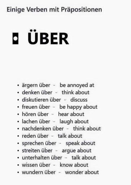 Czasowniki niemieckie z przymikami uber
